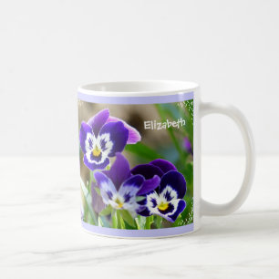 Pansy-Blume u. Scripture-Tasse Kaffeetasse