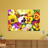 Pansy Blume ~ überzogene Leinwand (Insitu (Wohnzimmer))