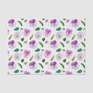 Pansy Blume und Blätter Blumenkohl Seidenpapier
