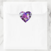 Pansy Blume Wallpaper Art Herz-Aufkleber (Tasche)