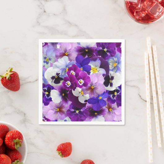 Pansy Blume Wallpaper Art Serviette (Beispiel)