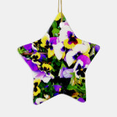 Pansy-Blumen Keramik Ornament (Rechts)