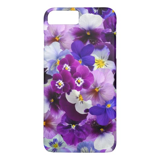 Pansy-Blumen-Tapeten-Kunst Case-Mate iPhone Hülle (Rückseite)