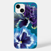 Pansy Blumenaqua Ihr Name Case-Mate iPhone Hülle (Rückseite)