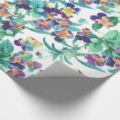 Pansy-Blumengarten-Blumen-Verpackungs-Papier Geschenkpapier (Ecke)