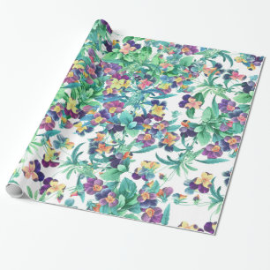 Pansy-Blumengarten-Blumen-Verpackungs-Papier Geschenkpapier