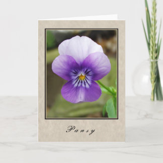 Pansy - Blumenserie Karte