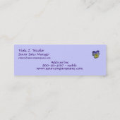 Pansy-BlumenVisitenkarte Mini Visitenkarte (Rückseite)