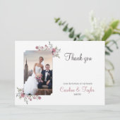 Pansy Blüten Vielen Dank Foto Card Dankeskarte (Stehend Vorderseite)