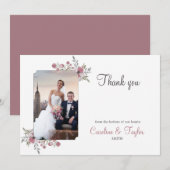 Pansy Blüten Vielen Dank Foto Card Dankeskarte (Vorne/Hinten)