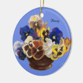 Pansy Bouquet Keramik Ornament (Links)