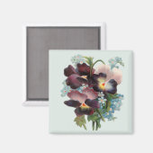 Pansy Bouquet Magnet (Vorderseite/Rückseite)