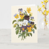 Pansy Bouquet Vielen Dank Karte (Gelbe Blume)