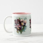 Pansy Bouquet Zweifarbige Tasse (Links)