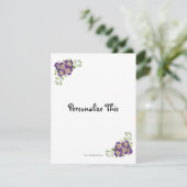 Pansy Card Feiertagskarte (Stehend Vorderseite)