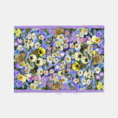 Pansy Cascade Fleece Blanket (Vorderseite (Horizontal))