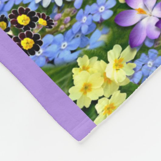 Pansy Cascade Fleece Blanket (Ecke)