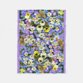 Pansy Cascade Fleece Blanket (Vorderseite)
