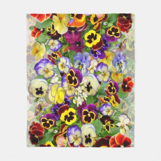 Pansy Cascade Fleece Blanket (Vorderseite)