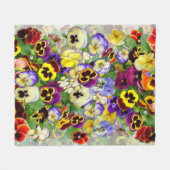 Pansy Cascade Fleece Blanket (Vorderseite (Horizontal))