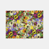 Pansy Cascade Fleece Blanket (Vorderseite (Horizontal))