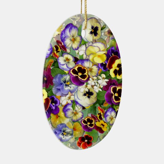 Pansy Cascade Keramik Ornament (Rechts)