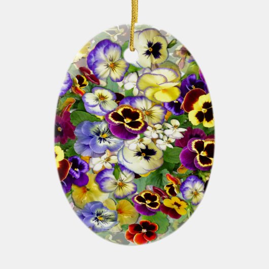 Pansy Cascade Keramik Ornament (Vorne)