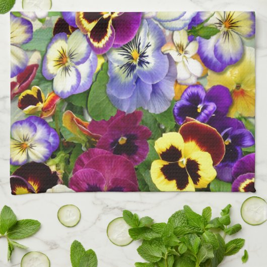 Pansy Cascade Küchentuch (Gefaltet)