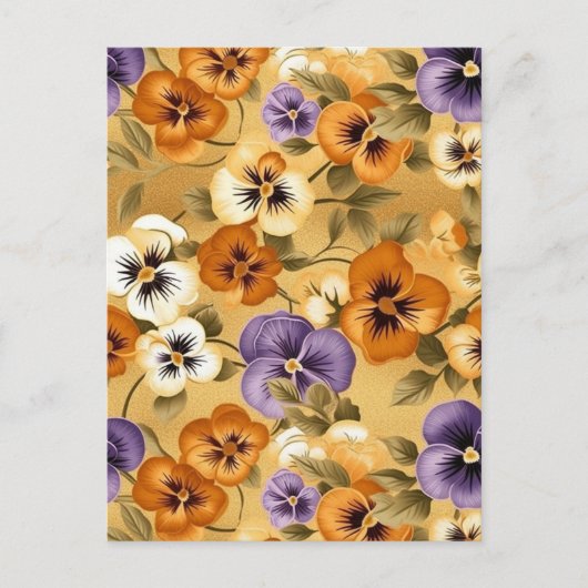 Pansy Chiyogami Postkarte (Vorderseite)