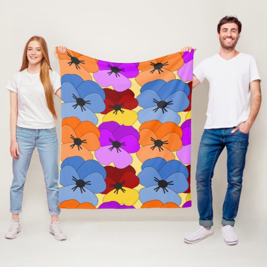 Pansy Collage Fleecedecke (Beispiel)