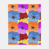 Pansy Collage Fleecedecke (Vorderseite)