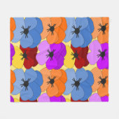 Pansy Collage Fleecedecke (Vorderseite (Horizontal))