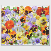 Pansy Collage Geschenkpapier (Flach)