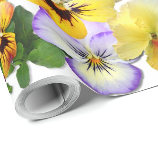 Pansy Collage Geschenkpapier (Rolleneckpunkt)