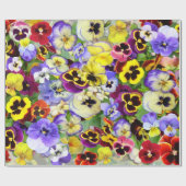 Pansy Collage Geschenkpapier (Flach)