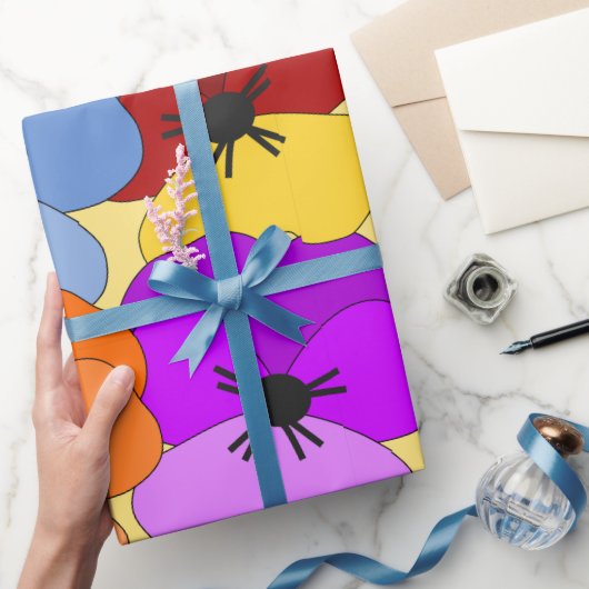 Pansy Collage Geschenkpapier (Schenken)