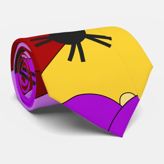 Pansy Collage Krawatte (Gerollt)