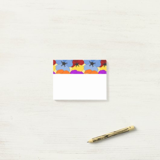 Pansy Collage Post-it Klebezettel (Auf Schreibtisch)