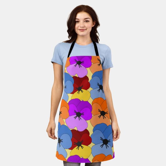 Pansy Collage Schürze (Getragen)