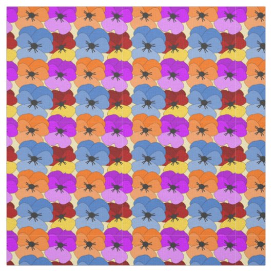 Pansy Collage Stoff (Muster)