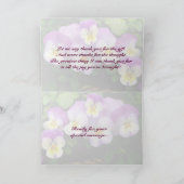 Pansy ~ danken Ihnen ~ Karte (Innenseite)