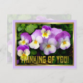 Pansy ~ Denken ~ Postcard Postkarte (Vorne/Hinten)
