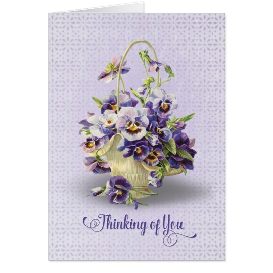 Pansy, der an Sie Blumenstrauß-denkt Karte