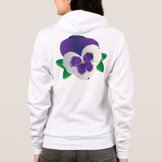 Pansy design Hoodie (Rückseite)