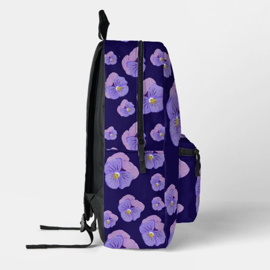 Pansy Design on Backpack Bedruckter Rucksack (Links)