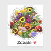 Pansy Display Custom Cut Vinyl Sticker (Blatt)