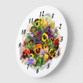 Pansy Display Große Wanduhr (Winkel)