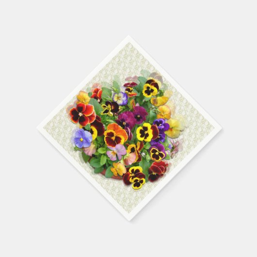 Pansy Display Serviette (Ecke)