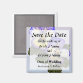 Pansy Duo Save the Date Magnet (Vorderseite/Rückseite)