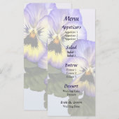 Pansy Duo Wedding Menu Menükarte (Vorne/Hinten)